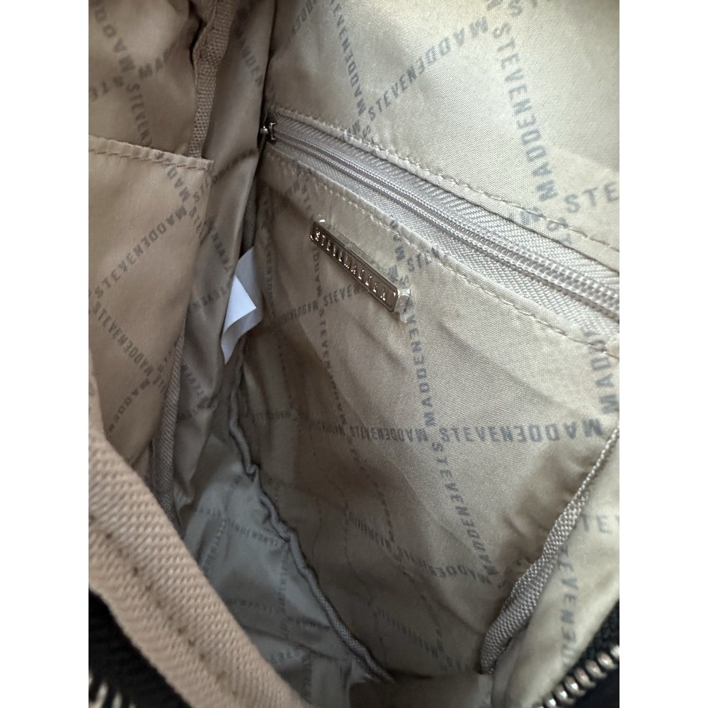 Steve Madden Aurora Quilted Sling Backpack w/ Coin Purse Black - Picture 8 of 13